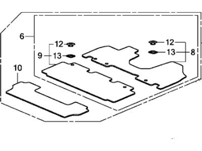 Honda 83600-TK8-A11ZA Floor Mat Set *NH597L*