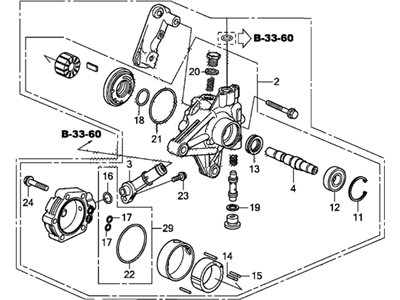 Honda 56100-RV0-A04RM Power Steering Pump, Reman