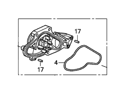 Honda 19200-RDV-J01 Water Pump (Yamada)