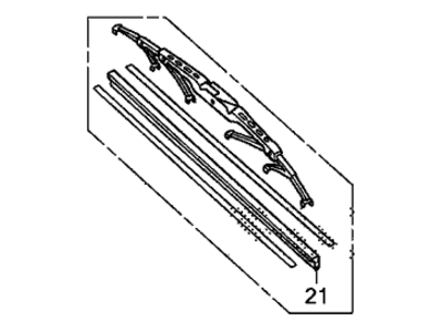 Honda 76630-SHJ-A01 Blade, Windshield Wiper (550MM)