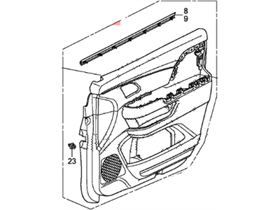 Honda Odyssey Door Trim Panel - 83551-TK8-A03ZA