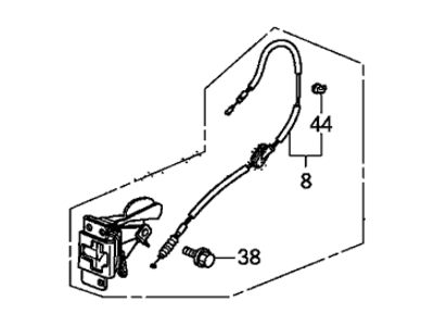 Honda 72655-TK8-A01 Latch Assembly, Left Front Slide Door