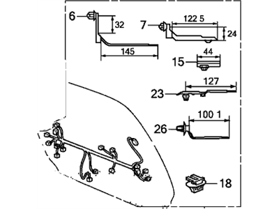 Honda 32119-TK8-A20 Harn, Tailgate