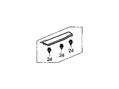 Honda 84211-TK8-A01ZA Garnish Assy., R. RR. Side (Inner) *NH686L* (LIGHT WARM GRAY)