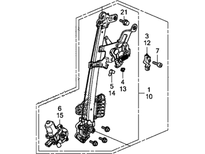 Honda Odyssey Window Regulator - 72750-TK8-A12