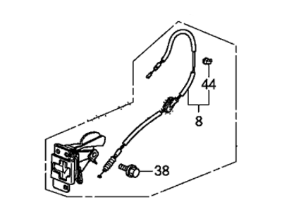 Honda 72615-TK8-A01 Latch Assembly, Right Front Slide Door