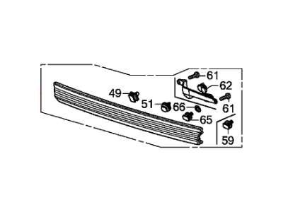 Honda 74890-TK8-A41 Garnish, Rear License