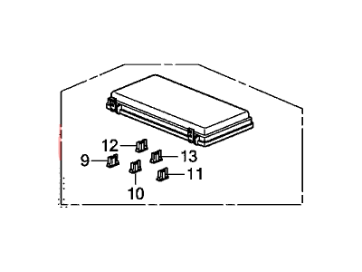 Honda 38256-TK8-A01 Cover, Relay Box (Upper)