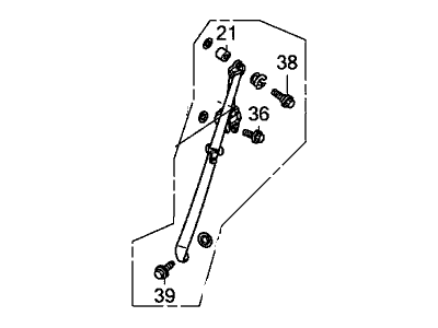 Honda 04864-TK8-A00ZE Tongue Set, Passenger Side Center Seat Belt (Outer) (Truffle)