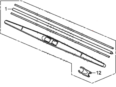 Honda 76730-TK8-A21 Blade & Stabilizer Set (400MM)