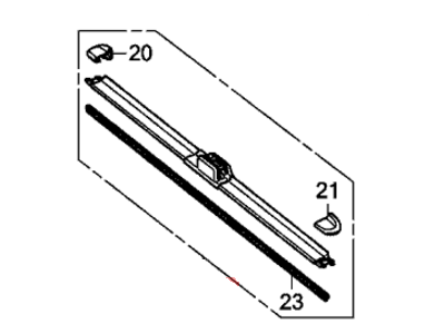 Honda 76630-TK8-A01 Blade, Windshield Wiper (550Mm)