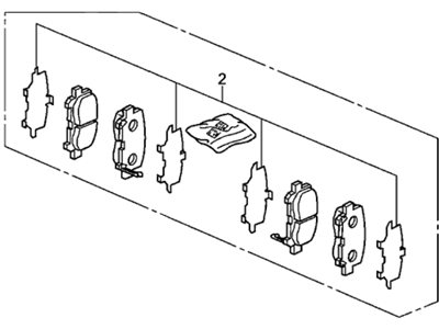 Honda 43022-TK8-A00 Pad Set, Rear