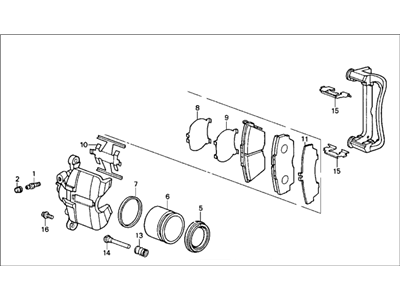 1988 Honda Prelude Brake Caliper - 45230-SD4-672