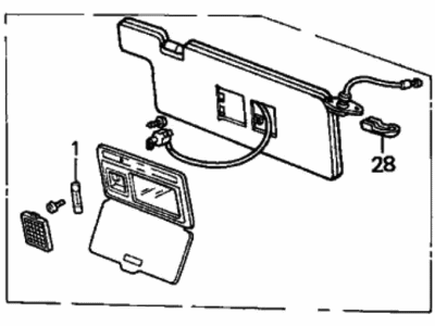 1987 Honda Accord Sun Visor - 83230-SE3-A02ZA