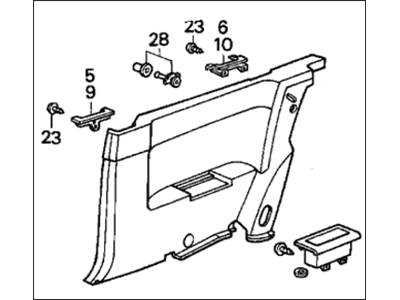 Honda 83780-SE0-A22ZE Lining Assy., L. Side *YR89L* (PALMY BROWN)