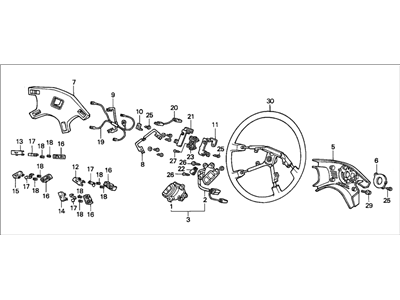 1989 Honda Accord Steering Wheel - 78501-SE0-A13ZA