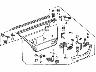 Honda 83750-SE5-A02ZA Lining Assy., L. RR. Door *B49L* (FAIR BLUE)