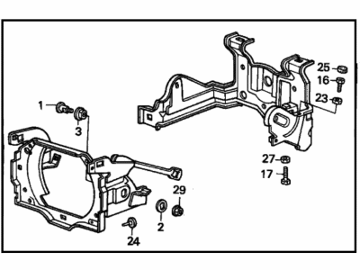 Honda 76131-SE0-A01ZZ Retractable, L. Headlight