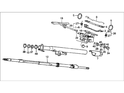 1989 Honda Accord Steering Column - 53200-SE0-A32