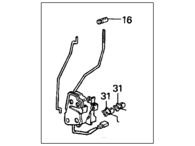 1987 Honda Accord Door Latch Assembly - 72110-SE0-A01