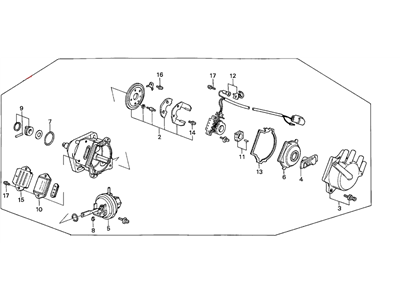 Honda 30100-PH4-666 Distributor Assembly (Td-44K) (Tec)