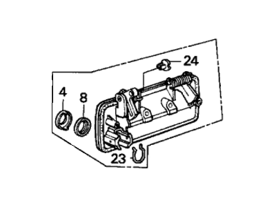 Honda 72140-SE3-014ZA Handle Assy., R. (Outer) *NH512Z* (NEW POLAR WHITE)