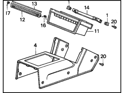 Honda 83410-SE3-963ZB Console Assy., FR. *B49L* (FAIR BLUE)