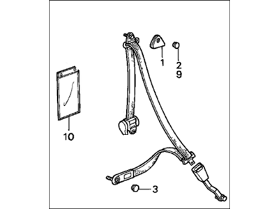 Honda 818A0-SE0-A02ZB Seat Belt, Left Front (Fair Blue)