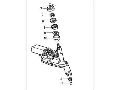 1989 Honda Accord Wiper Motor - 76700-SE0-A01