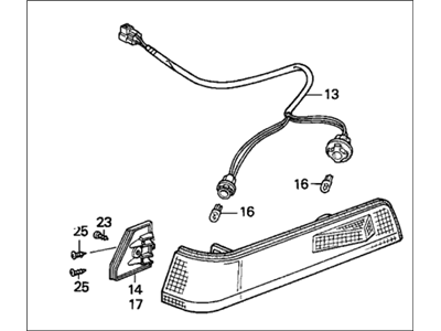 Honda 34350-SE0-A03 Light Assembly, Left Front Side Turn