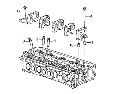 Honda 12100-PJ0-000 Cylinder Head Assembly