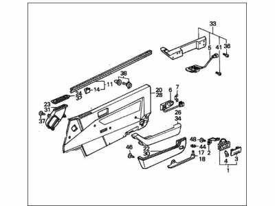 1987 Honda Accord Door Trim Panel - 83550-SE0-A30ZA
