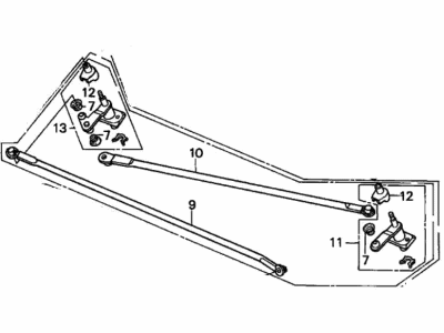 1987 Honda Accord Wiper Linkage - 76530-SE0-A03