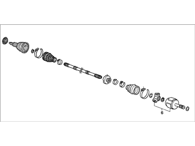 Honda 44010-SE0-910 Driveshaft Set, Passenger Side