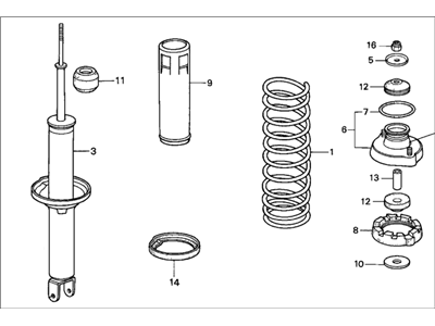 Honda 52610-SE0-949 Shock Absorber Assembly, Right Rear