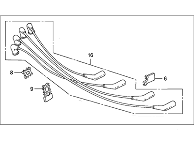 1987 Honda Prelude Spark Plug Wire - 32722-PJ0-662