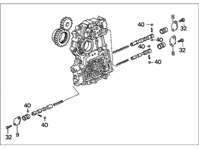 1987 Honda Accord Valve Body - 27105-PF4-611