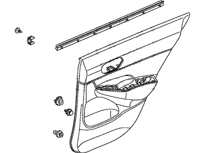 Honda 83703-SNA-A01ZD Lining, R. RR. Door (Lower) (Typeh) (Taupe/Ivory)