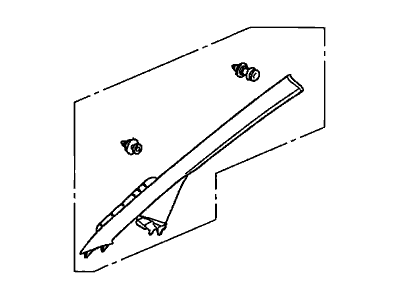 Honda 84101-SNA-A11ZA Garnish Assy., R. FR. Pillar *NH598L* (ATLAS GRAY)