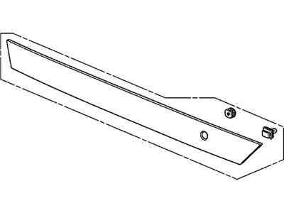 Honda 74890-SNE-A01ZF Garnish Assembly, Rear License (Silver Metallic)