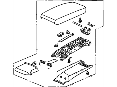 Honda 83450-SNA-A11ZA Armrest Assembly, Console (Atlas Gray)