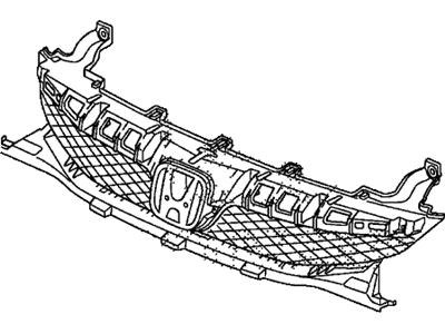 Honda 71121-SNA-A50 Base, Front Grille