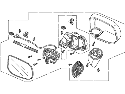 Honda 76200-SNE-A02ZC Mirror Assembly, Passenger Side Door (Nighthawk Black Pearl) (R.C.)