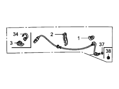 Honda 57475-SNE-A01 Sensor Assembly, Left Rear