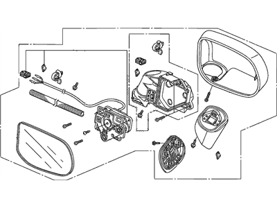 Honda 76250-SNE-A02ZJ Mirror Assembly, Driver Side Door (Green Tea Metallic) (R.C.)