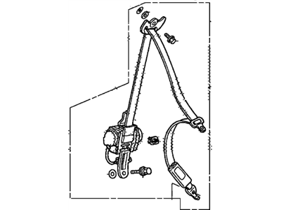 Honda 04818-SNE-A01ZB Tongue Set, Left Front Seat Belt (Outer) (Light Cream Ivory)