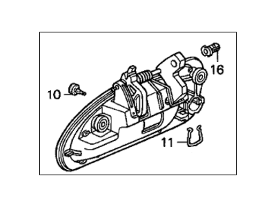 Honda 72180-S82-A01ZR Handle Assembly, Left Front Door (Outer) (Noble Green Pearl)