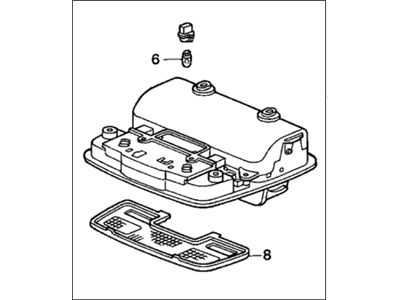 Honda 83250-S84-A01ZD Console Assy., Roof *NH220L* (CLEAR GRAY)