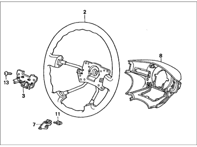 1999 Honda Accord Steering Wheel - 78510-S84-A91ZE