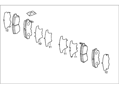 2001 Honda Accord Brake Pad Set - 45022-SY8-405
